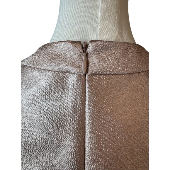 Zara Basic Collection WomensSleeveless Top Metallic Bronze Small Polyester/Visco - Picture 6 of 13